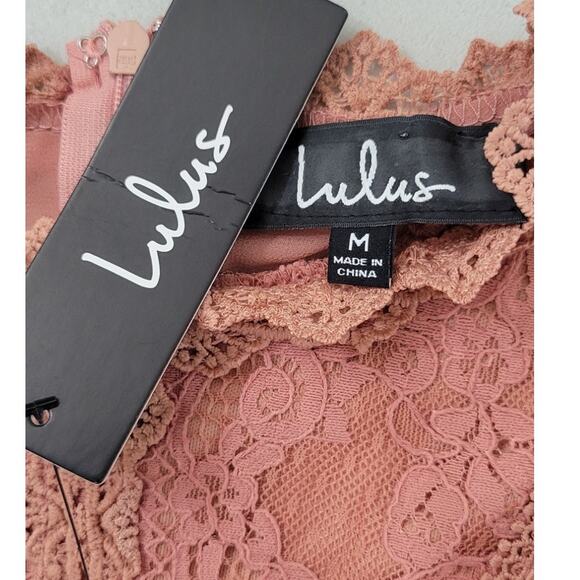 Zara Dress Womens Medium Charlisa Rusty Rose Lace Dress Whimsical Boho Dess NWT - Picture 9 of 13